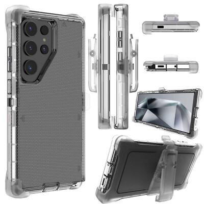 For Samsung Galaxy S24 S23  Ultra S22 Shockproof Case Heavy Duty Cover/Belt Clip
