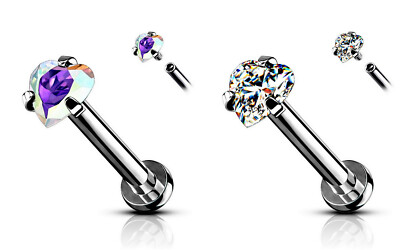 Lippenpiercing Labret Madonna Monroe Cartilage Tragus Piercing Kristall Herz