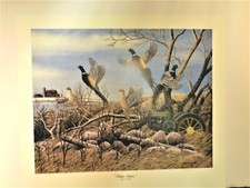 JOHN DEERE ART PRINT "HIDDEN SURPRISE"  by R. HINTON - PHEASANTS - LTD ED - S/N