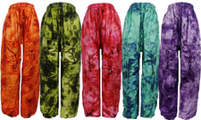 10pc INDIAN WOMEN HIPPIE GYPSY HAREM PANTS CASUAL RAYON TROUSERS ONE SIZE PANTS