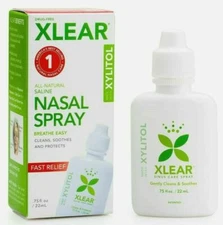 Xlear Natural Saline Nasal Spray With Xylitol - 0.75 Oz