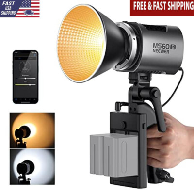 Compact 65W COB LED Video Light 2.4G Wireless Control Dimming Bowens Mount New
