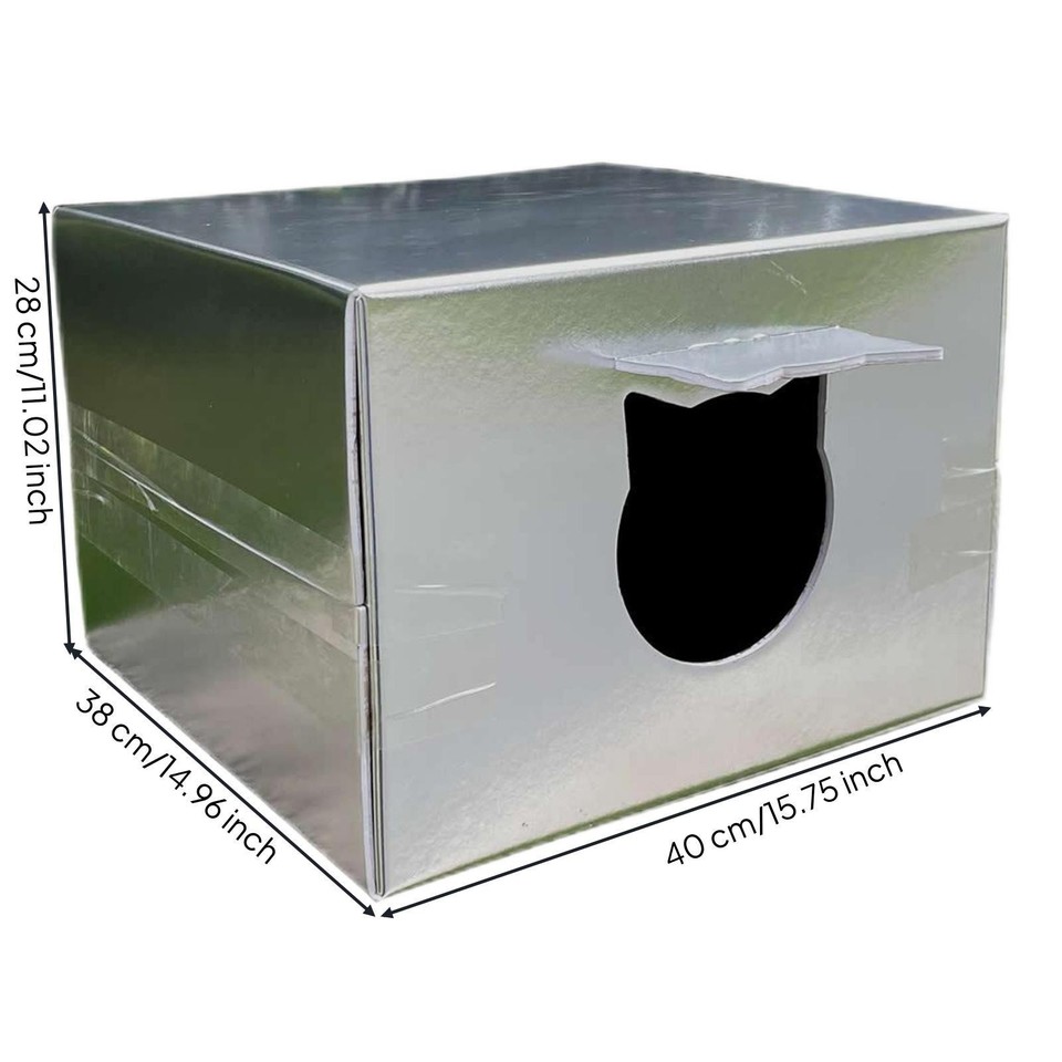 Cat Checking Weather Weatherproof Cat Shelter with Rain Flap Weather-Resistant Insulated ...