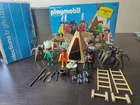 Vintage Geobra Playmobil 1974 People And Horses Lot Including Teepee Accessories