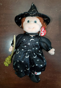 Beanie Kids Ginger the Redhead Girl in Witch Outfit & Plaid Dress (12 inch) 1999