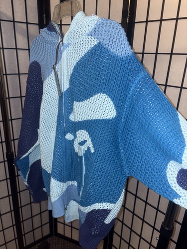 ABC Camo Crochet Shark Relaxed Fit Full Zip Hoodie Men's Large - Picture 3 of 9