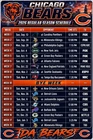 6" Chicago Bears 2026 NFL Schedule Magnet Refrigerator Locker