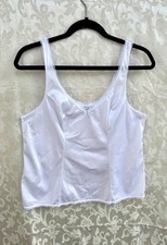 Vassarette Size M Women  s White Lace Trim Camisole Top