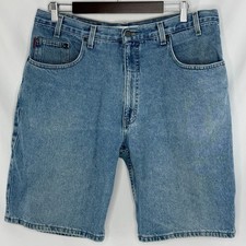 Bugle Boy 765 Jean Shorts Men s 38 Medium Wash 100 Cotton Denim 90s Style