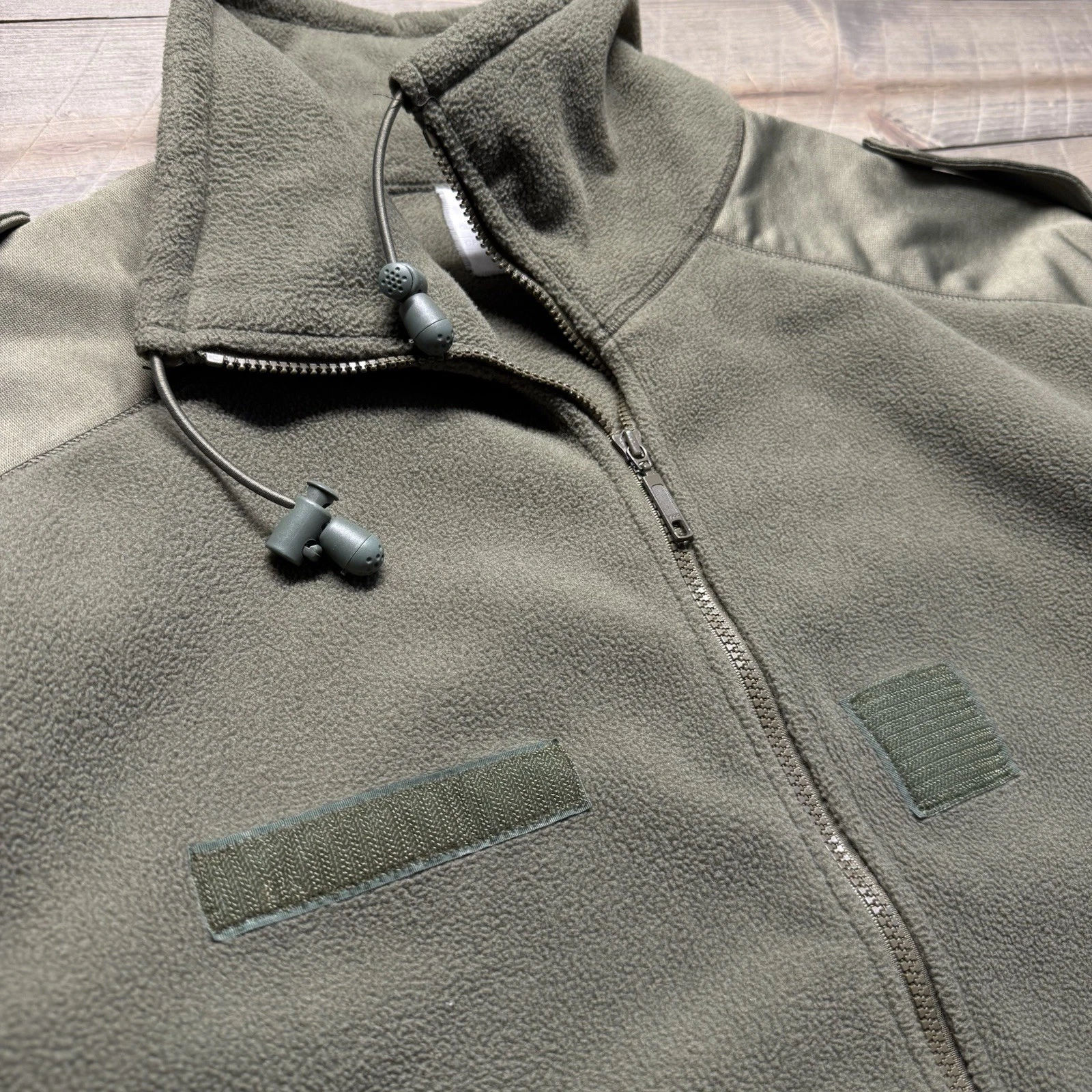 Vtg French Army Fleece Jacket Mens 120L (XXL) Cold Weather Olive Fecsa 2001 - product detail image 6