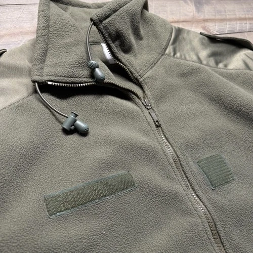 Vtg French Army Fleece Jacket Mens 120L (XXL) Cold Weather Olive Fecsa 2001 image 6
