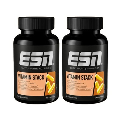 ESN Vitamin Stack Multivitamin Kapseln 120 Stück 4 Monate Vorrat hochdosiert 13