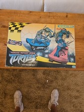 Scalextric TMNT Teenage Mutant Ninja Turtles Slot Car Set 2004 Complete