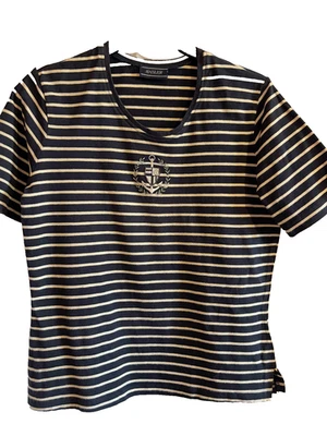 BASLER tee shirt noir et beige taille 36 - Photo 1/3