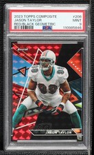 2023 Composite Black & Red Geometric Refractor 5/15 Jason Taylor PSA 9 MINT 3hd