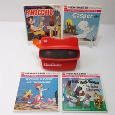 View Master Viewer Reels Lot Casper Hair Bear Bunch Quick Draw McGraw Booklets