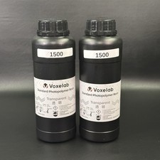 Voxelab 3D Printer Resin Lot of 2 - Standard Photopolymer Transparent 500g each