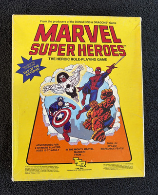 MARVEL SUPER HEROES Role-Playing Game (TSR, 1984)  TSR 6850 RPG Original BOX SET