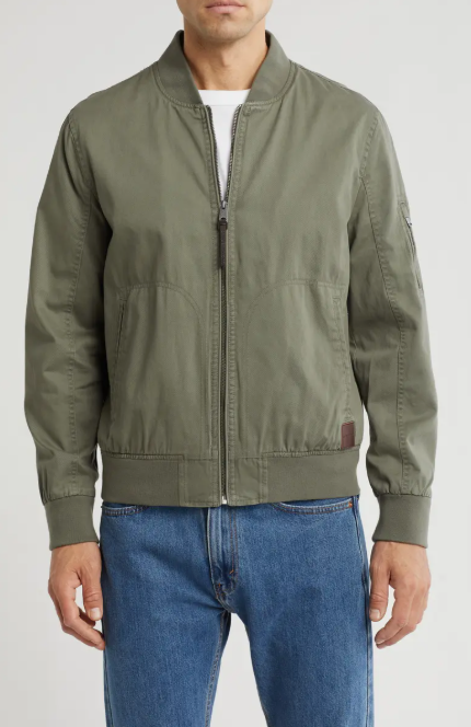 Lucky Brand Men's Bomber Jacket Full Zip Green Size XXL