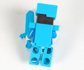 LEGO Minecraft Steve Full Diamond Armor & sword pickaxe Minifigure min015 21117