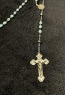 Vintage Sterling Silver Turquoise Rosary Cross Necklace - Very Beautiful — photo 2