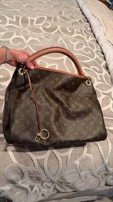 Louis Vuitton Monogram Artsey MM Handbag Brown with Tan Leather Handles