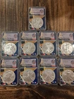 lott of 9, 1 ounce Silver Eagles all MS70 West Point 2019 thru 2026 bonus