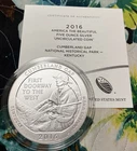 2016 ATB 5 TROY OZ .999 FINE SILVER Coin •CUMBERLAND GAP w/ Box & COA 🇺🇸⭐️⭐️⭐️