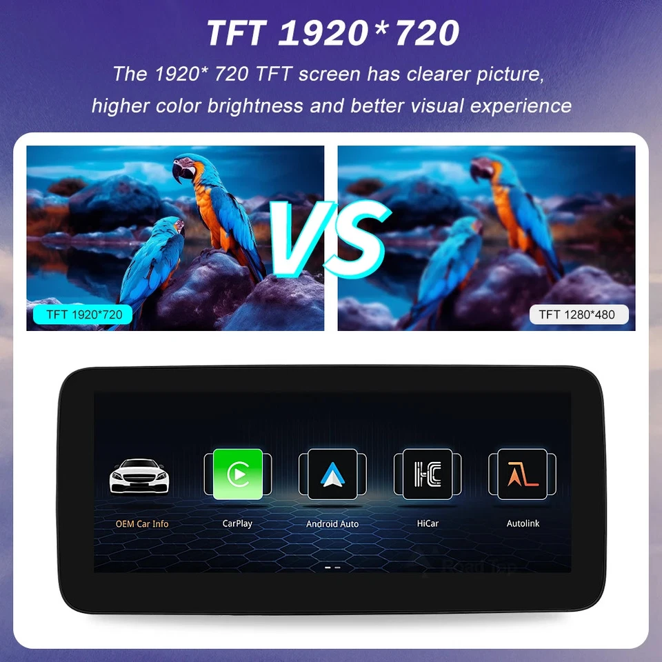 Drahtloses CarPlay/Android Auto Infotainment 12,3 Zoll – 1-DIN, Plug‐and‐Play - Bild 3 von 4