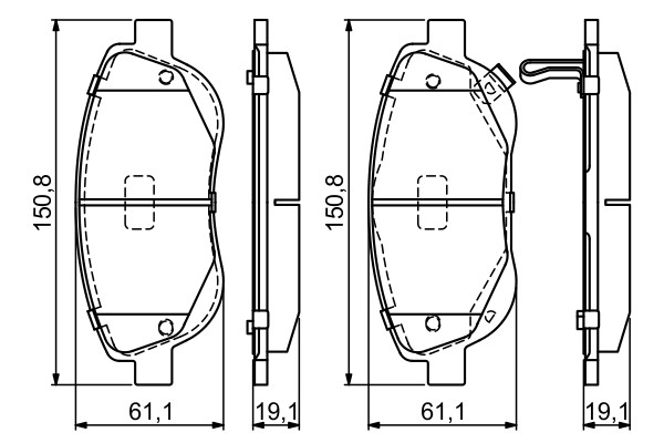 0 986 494 682 Bosch Brake Pad Set, Disc Brake for Toyota