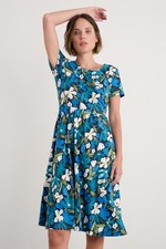 Seasalt Women's S/S April Dress Crayon Floral Waterway
