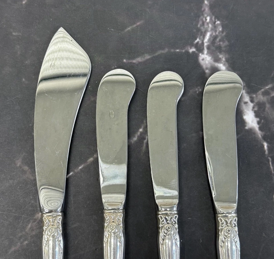 Cuchillos Towle Old Master de plata de ley con mango hueco, juego de 4 Foto 3 de 4