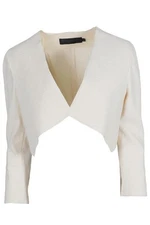 DONNA KARAN CREAM LINEN JACKET US 10 UK 14