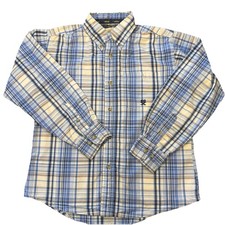 Wrangler 20 X Shirt Youth Plaid Button Up Western Long Sleeve Sz Large 10-12