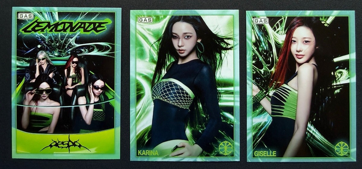 AESPA GAS TRADING CARDS LEMONADE COMPLEX LA POP UP SET OF 5