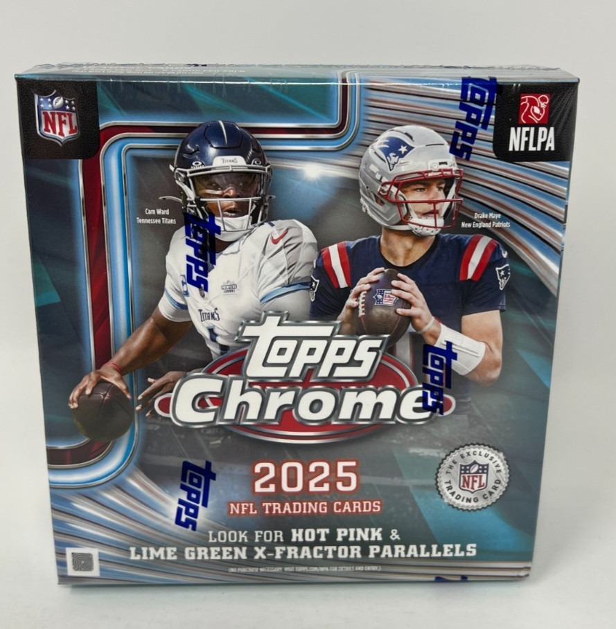 2025 Topps Chrome Football Mega Box Factory Sealed NEW 42 Cards