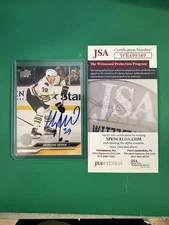 Morgan Geekie IP Signed 2023-24 Upper Deck Card Bruins Autographed