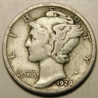 1929 D Mercury Dime F-VF  Actual Coin Pictured- Not Cleaned, Polished or Dipped