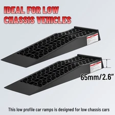 Ramps Low Profile Plastic Car Service Ramps 5 Ton Truck Vehicle - 2 Pack