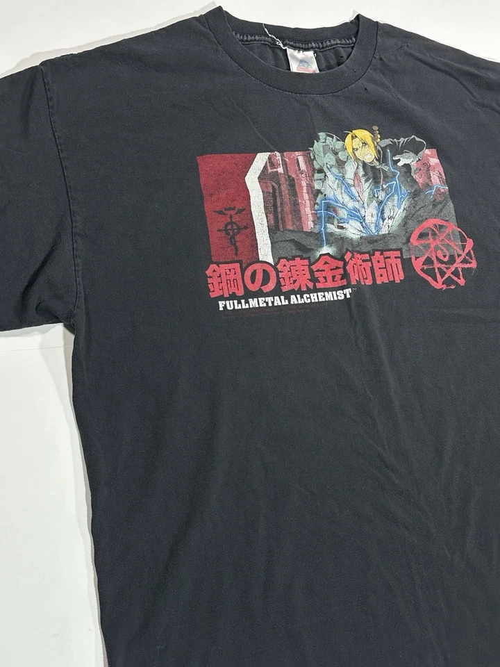 Vintage Y2K 2004 Fullmetal Alchemist Anime Manga Cartoon Promo T-Shirt XL RARE - Image 3 of 4