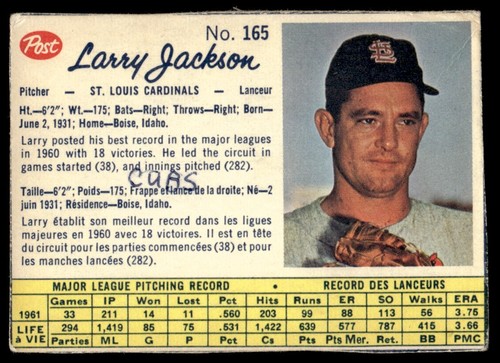 1962 Larry Jackson #165
