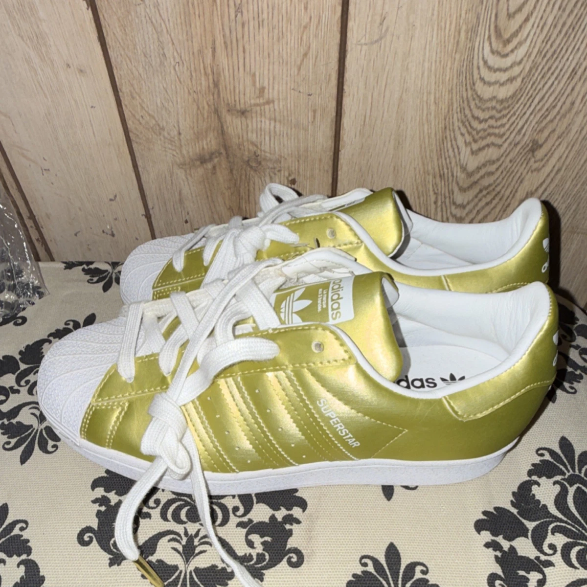 adidas gazelle silver green womens Adidas Kids' Superstar J Shoes