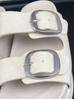 Cristina Francini Leather Sandal Women Size 9 White Double Buckle Designer Italy — photo 7