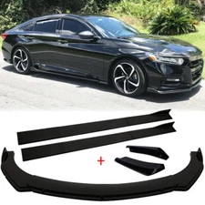 Front Bumper Lip Spoiler Splitter /Side Skirts/ Rear Canard For Honda Civic SI
