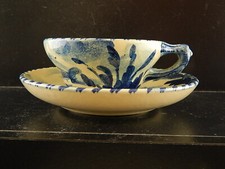 ANTICA TAZZA DA TE' CERAMICA ALBISOLA HANDMADE MADE ITALY DIPINTA A MANO #1