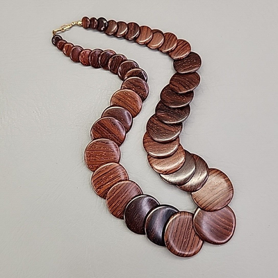 Necklace Bracelet Earings  Costa Rica  Discs Exotic Ironwood Overlap Artisan Necklace Bracelet Earings Costa Rica Discs Exotic Ironwood  main image 4