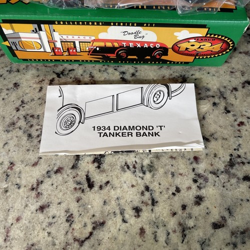 ERT 1994 TEXACO 1934 DIAMOND T TANKER "DOODLE BUG" BANK SERIES #11 NIB - Picture 2 of 3