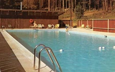ROCHE HARBOR, WA Washington SWIMMING POOL Roadside SAN JUAN CO c1950's Postcard