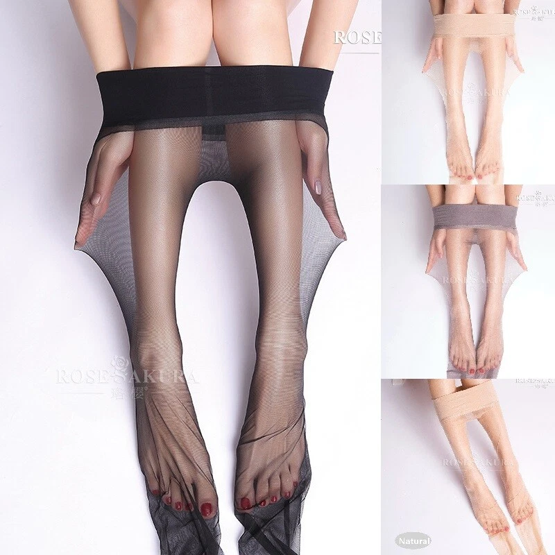 Rose Sakura SEAMLESS Pantyhose Ultra Sheer Glossy Stockings Plus