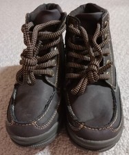 Arizona Jean Co. Boys Size 13M Brown Man Made Materials Lace Up Boots 24